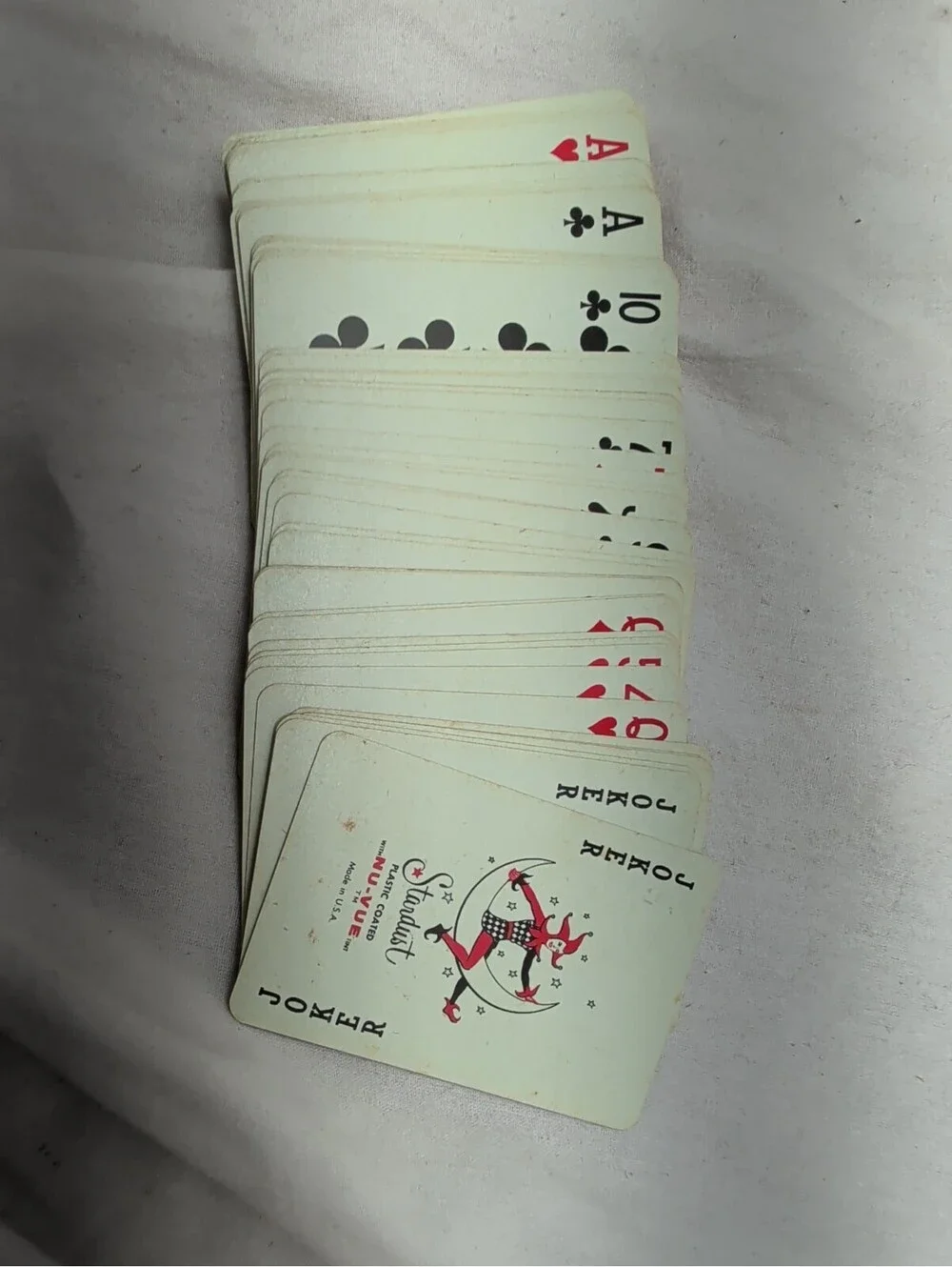 Vintage Stardust Plastic Coated Miniatures Playing Cards miniatures